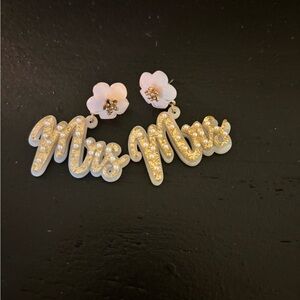 “Mrs.” Acrylic post earrings